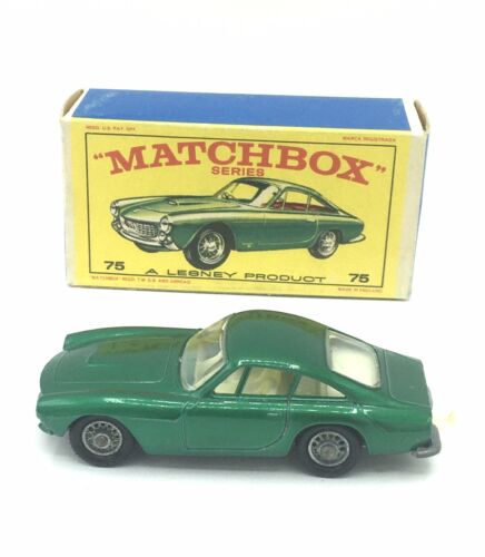 Matchbox 75b Ferarri Berlinetta, Drahträder in Typ E Box - Bild 1 von 11