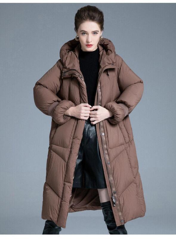 Winter Couple's Mid-length White Duck Down Thickened Coat Student Down Jacket Color Matching Korean Version Loose Cotton Coat Oversized Thick Coat main image 0