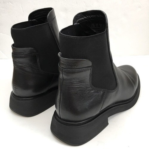 Franco Sarto Brood Black Leather Chelsea Pull On Ankle Boots - Picture 11 of 14