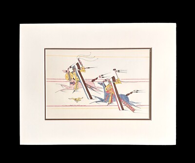 Donald F Montileaux Oglala Lakota Drawing Warriors 1975 | eBay