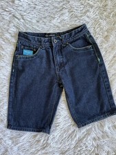 Rocawear Jean Shorts embroidered Boy's Sz 14 29 Blue Skater Streetwear Grunge