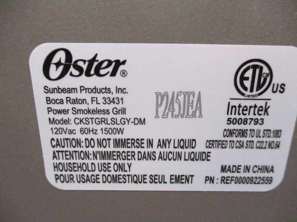 OSTER DiamondForce Smokeless Indoor Cooking Grill, Quick Heat, CKSTGRLSLGY-DM - Image 4 of 4