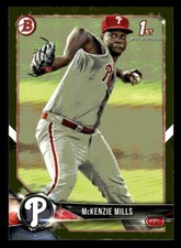 2018 Bowman #BP87 McKenzie Mills Philadelphia Phillies  Prospects Camo