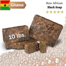 Raw African Black Soap Bar 10 lbs. Wholesale Organic Unrefined Natural Soap Bar