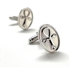 Cufflinks Egyptian Ankh Symbol SilverCuff Links Great Rulers of Egypt Pharaoh