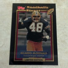 RICARDO MCDONALD 1992 TOPPS FOOTBALL'S FINEST LIMITED EDITION CARD
