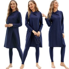 3pcs Muslim Swimsuit Women Summer Full Cover Burkini Swimwear Bathing Beachwear