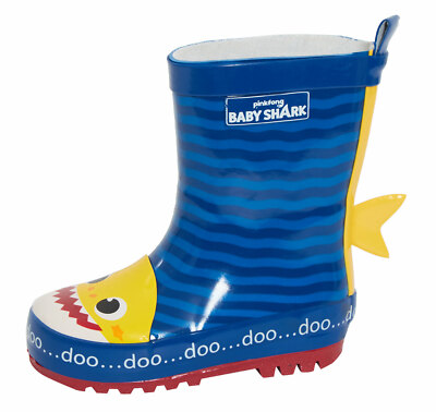 Baby Shark Gummistiefel Jungen Mädchen 3D Fin Gummi Gummistiefel Kleinkinder Regenschuhe 