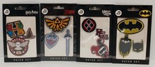 Lot of 4 Iron On Patch Set Harry Potter, Harley Quinn, Zelda, Batman.........2DT