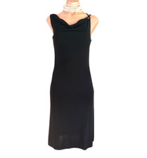 Rimini Black Sheath Dress 6 Classic Backless Work cocktail business 1004