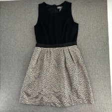 Donna Ricco New York Dress Formal Cocktail Metallic Gold &Black Small Sleeveless