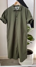 Women's GAP Army Green Shirttail Hem Shirt Dress Size Medium M