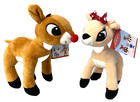 Set of 2 Rudolph the Red Nosed Reindeer & Clarice Plush Toys 8 inch New w/tag