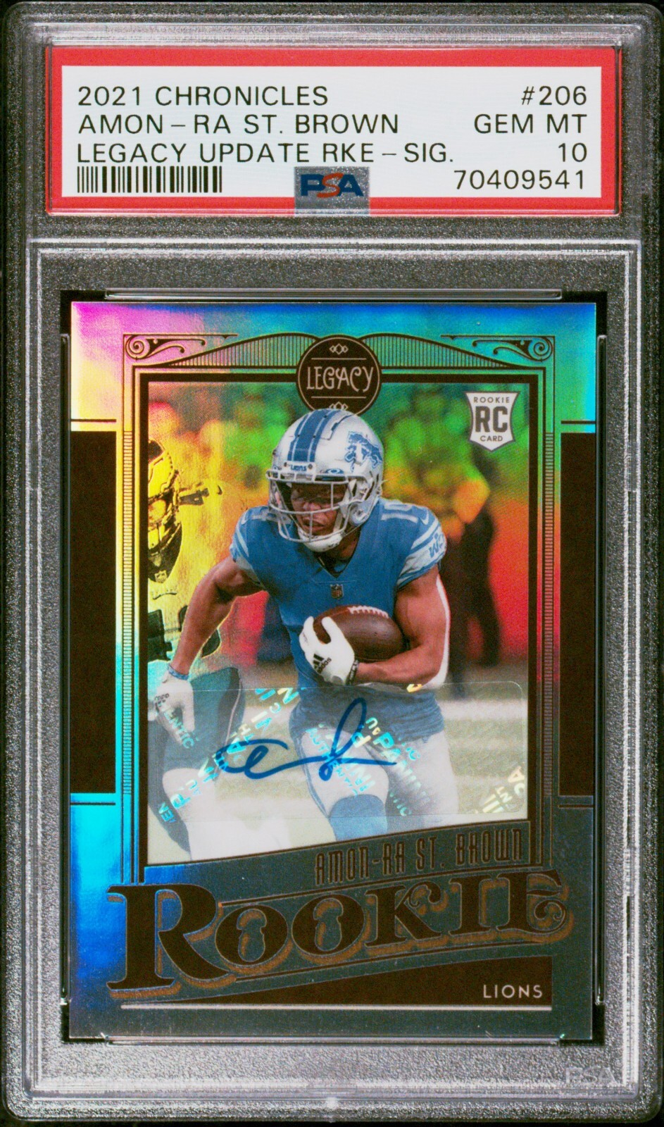 Amon-Ra St. Brown Panini Chronicles Legacy Update Rookies #206 Signature