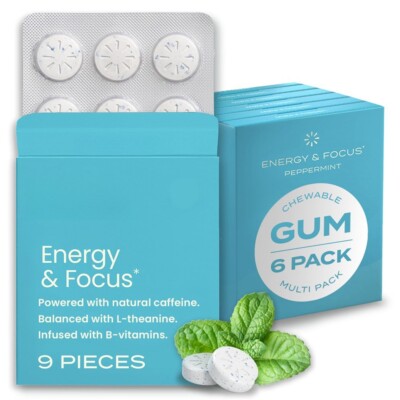 TeaZen Energy Caffeine Mints (54 Pieces) - Sugar Free with L-theanine + Natura