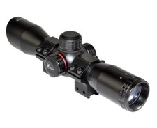4X32 Compact Scope with Red/Green 5 Line Reticle and 1" Dovetail Scope Rings