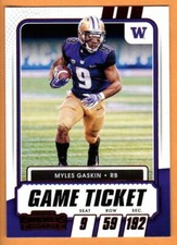 MYLES GASKIN(UNIVERSITY OF WASHINGTON)2021 PANINI CONTENDERS FOOTBALL CARD
