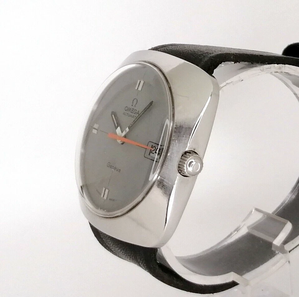 Omega Dynamic 1972 esfera gris, XL, automático 166,081 reparado hebilla Omega Foto 3 de 4