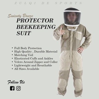 Professional Bee Suit Ventilated Beekeeping Suit With Veil Protection Suit Glove