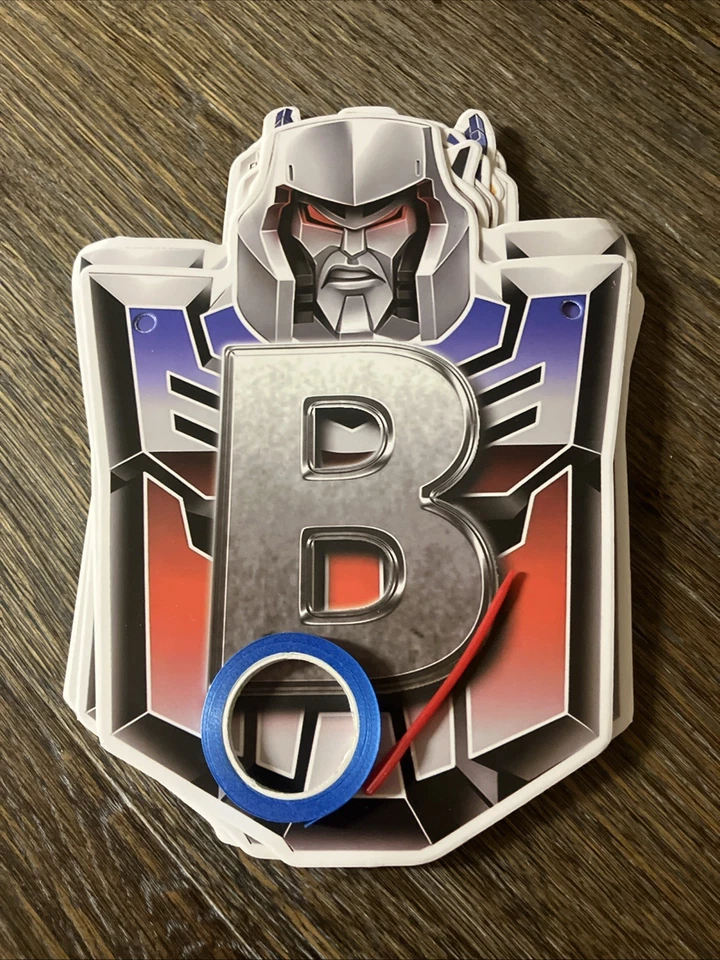 Suministros para fiestas de cumpleaños Transformers: invitaciones, pancartas, adornos para pasteles y cupcakes Foto 2 de 4