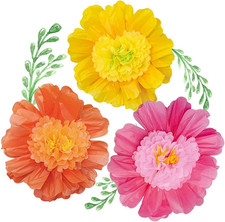 24'' 6 Pack/Set Large Tissue Paper Flowers Handcrafted Giant Paper Flowers for W