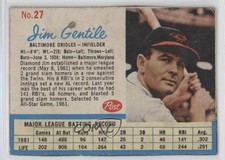 1962 Post Jim Gentile (Home: Baltimore) #27 09z5