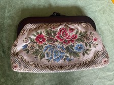 Vintage Floral Tapestry Clutch