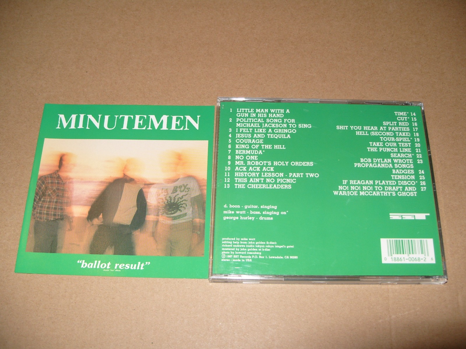 Minutemen - Ballot Result  1987  CD + INLAYS EXCELLENT/NEAR MINT CONDITION. (R1)