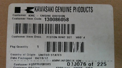#ad #ad KAWASAKI 13008 6058 PISTON RING SET $71.99