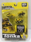 Tonka Micro Metals Mini Vehicles 4 Pack Cement Mixer Dump Bulldozer & Mystery