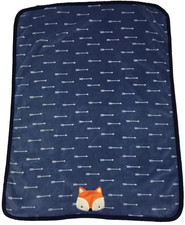 Parents Choice Blue White Arrow Orange Fox Baby Blanket