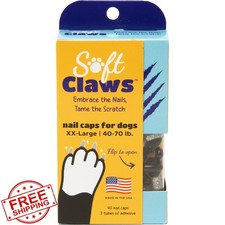 Soft Claws XX-Large nail caps Black/Silver Sparkle