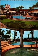 Vintage Postcard Featuring West Beach Motor Lodge Pool Area, Santa Barbara