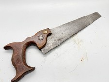 VINTAGE FLOORBOARD SAW WOODEN HANDLE CARPENTRY HAND TOOL WOODWORKING COLLECTIBLE