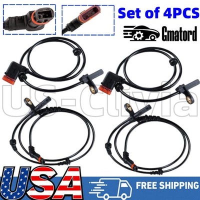 4PCS ABS Wheel Speed Sensors Front & Rear L & R For Mercedes 2007-2010 W216 W221