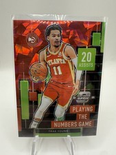 2022 Contenders Optic Playing the Numbers Game Red Cracked Ice Prizm Trae Young