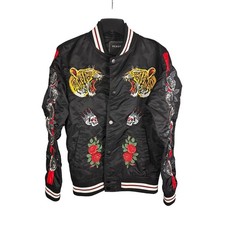 Reason Clothing tiger, rose, and snake embroi...