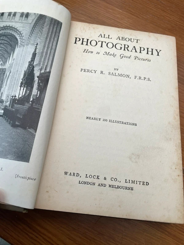 Vintage c1927 All About Photography Percy R Salmon Hardback Book Illustrated image 4