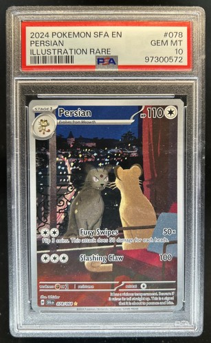 2024 Pokemon Shrouded Fable Persian Illustration Rare #078/064 PSA 10 GEM (72)