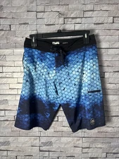 Men’s Pelagic Shorts Blue Scales Hydro-lite Size 32 