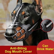 Adjustable Dog Muzzle Reflective Anti-Biting Breathable Pet Mouth Cove