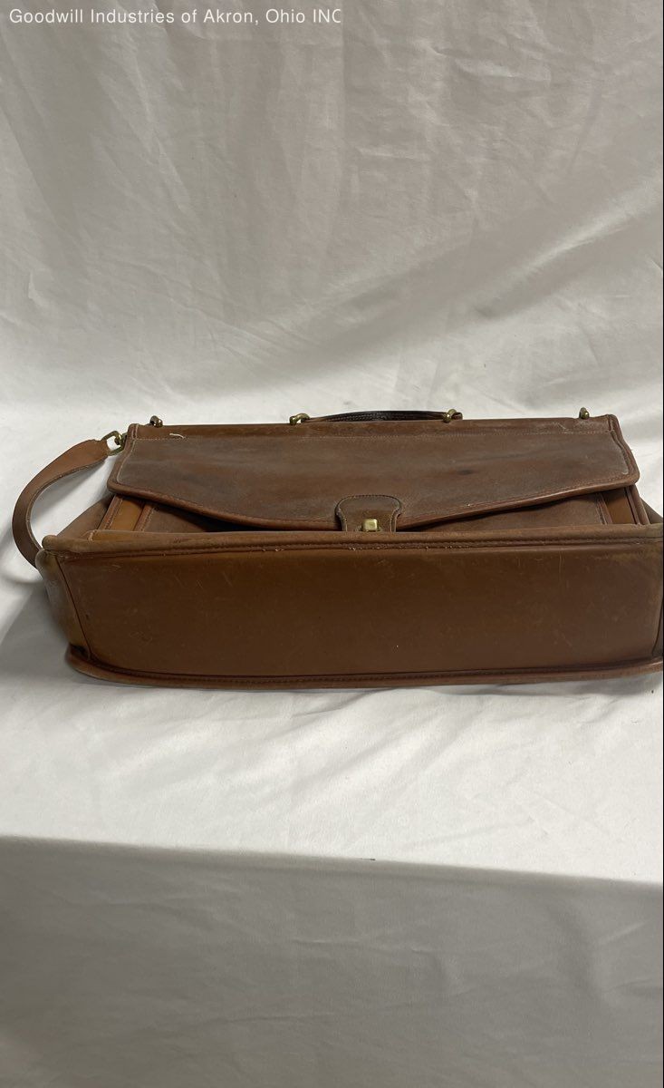 Vintage Coach Brown Leather Beekman Briefcase Messenger Bag USA