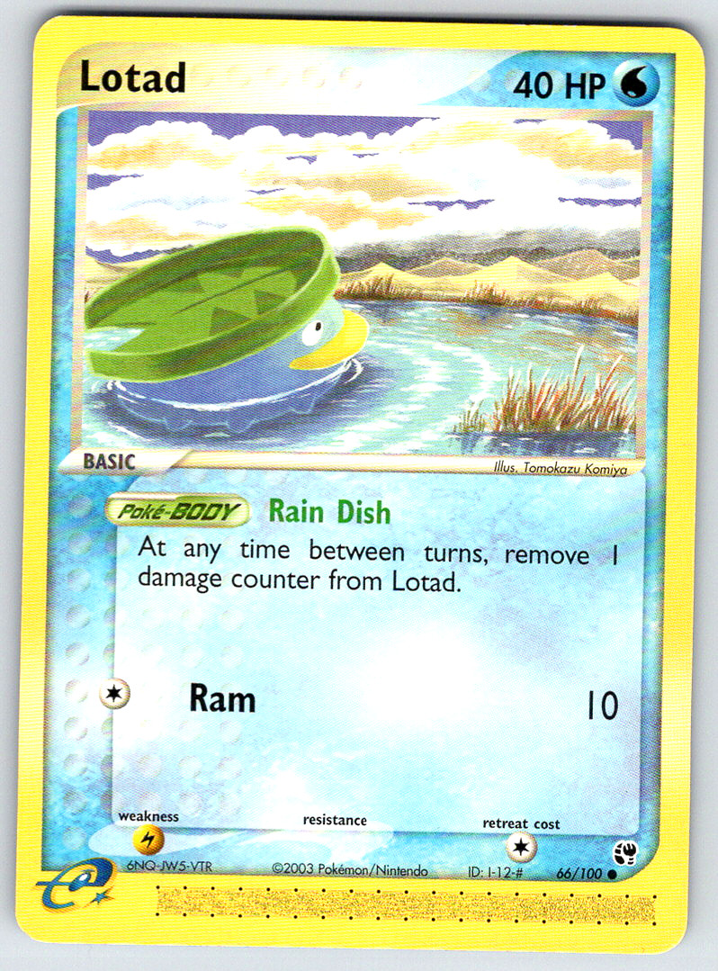 Lotad 66/100 EX Sandstorm Common Reverse Holo 2003 LP