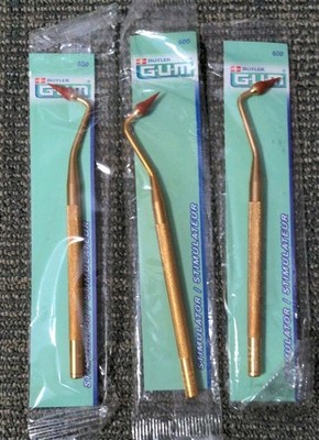 Three GUM Sunstar Adult Dental Stimulator Rubber Tip Model 600 Oral Health