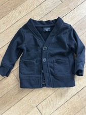 Little Bipsy Baby 3-6 Month Black Button-Up Long Sleeve Cardigan Sweater