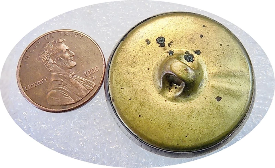 LARGE Antique Victorian Picture Button Sailing Ship 1-1/4" - Image 3 of 3