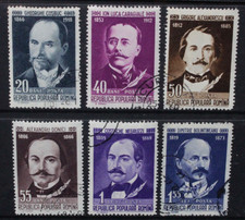ROMANIA 1960 Romanian Authors Writers. Set of 6. Fine USED CTO. SG2696/2701.