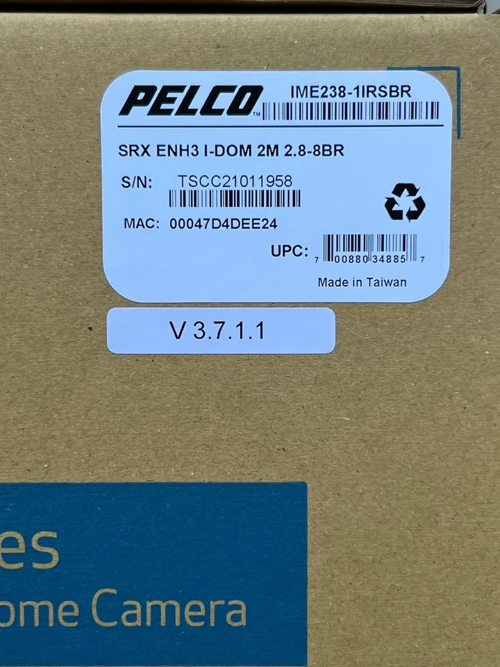 PELCO SARIX ENHANCED IME238- 1IRSBR 2MP NETWORK DOME CAMERA WITH 2.8-8BR LENS - Image 2 of 4