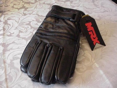 MRX SIZE MEDIUM BLACK LEATHER WATERPROOF GLOVES NEW