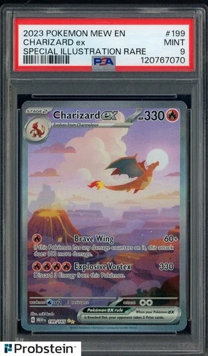 #1 2023 Pokemon MEW EN Special Illustration Rare #199 Charizard ex PSA 9